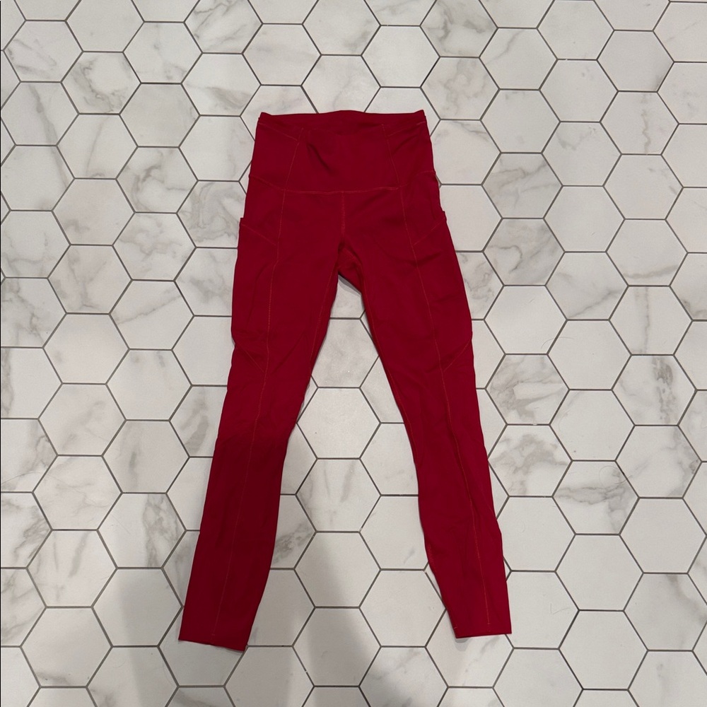 Lululemon Athletica Red Leggings